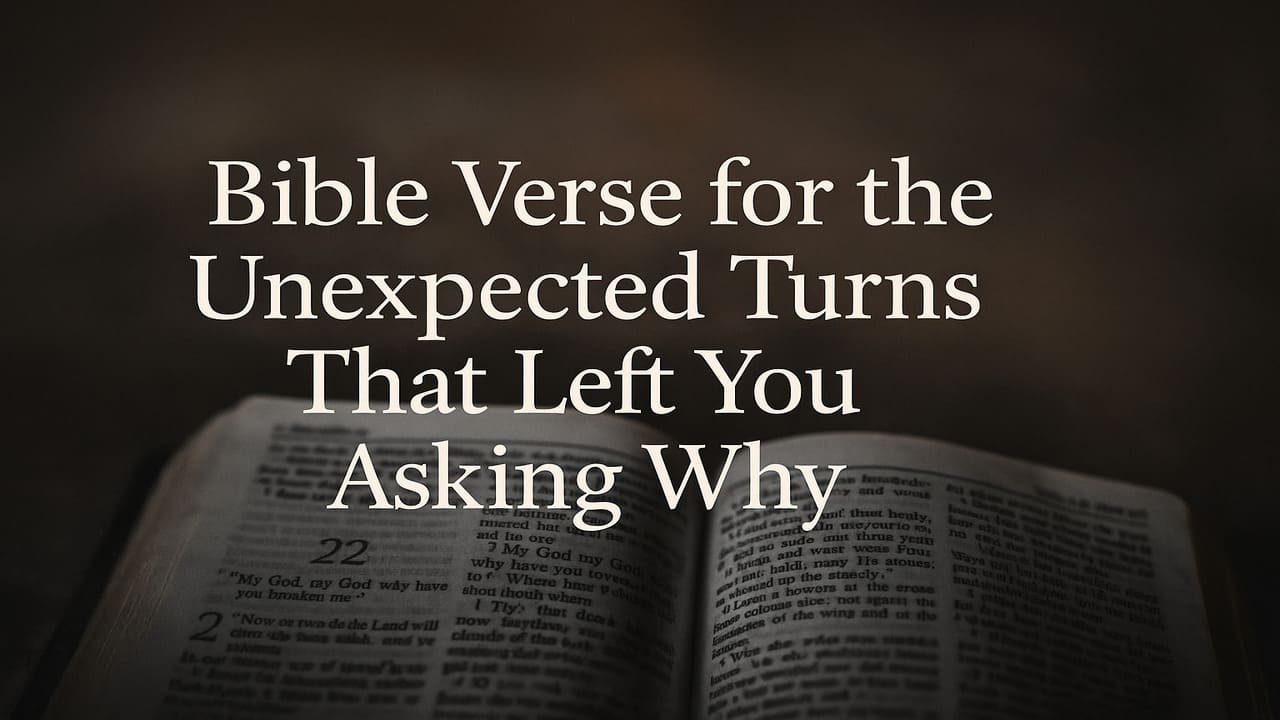 Bible Verse for the Unexpected Turns That Left You Asking Why