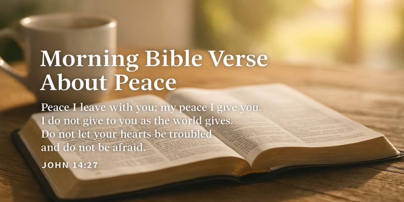 Morning Bible Verse About Peace Letting God Calm Your Heart Today