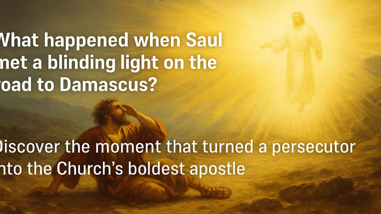 The Blinding Encounter How Saul Met the Risen Christ on the Road to Damascus