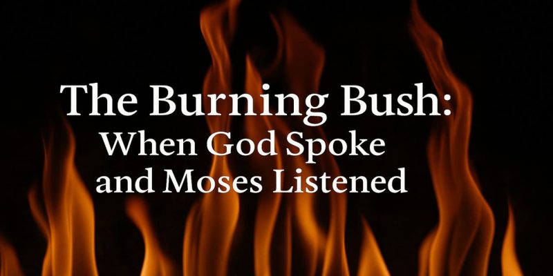 The Burning Bush When God Spoke and Moses Listened