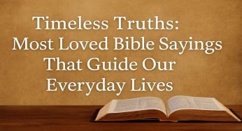 Timeless Truths: Most Beloved Bible Sayings That Guide Our Everyday Lives