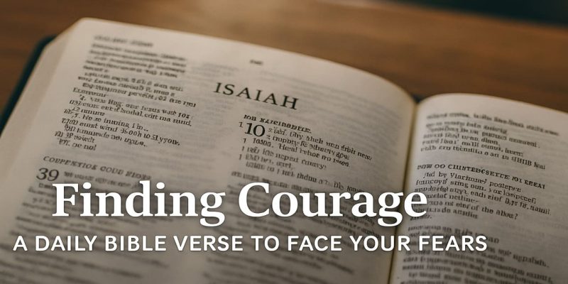 Finding Courage A Daily Bible Verse to Face Your Fears