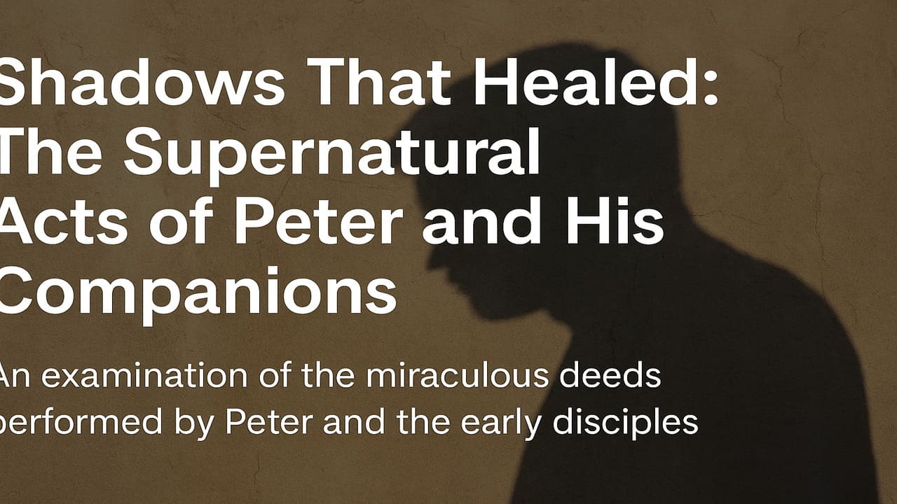 Shadows That Healed The Supernatural Acts of Peter and His Companions