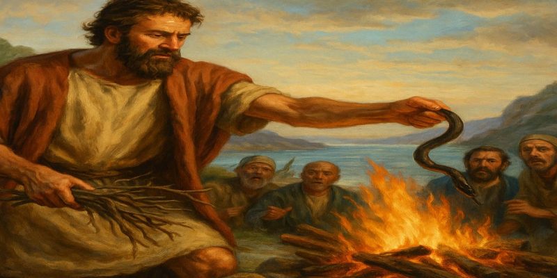 The Miraculous Survival of Paul After a Deadly Viper Bite on the Island of Malta