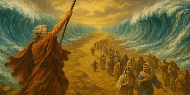 The Red Sea and the Story of Moses Parting the Waters