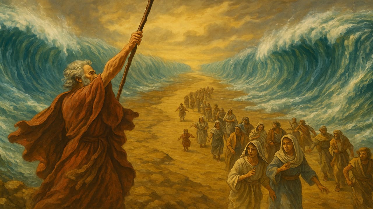 The Red Sea and the Story of Moses Parting the Waters