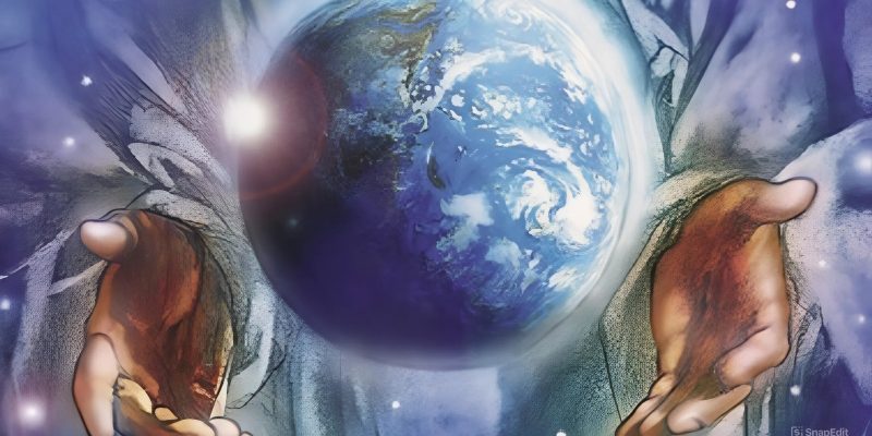 illustration of the creation of the world in the Christian version