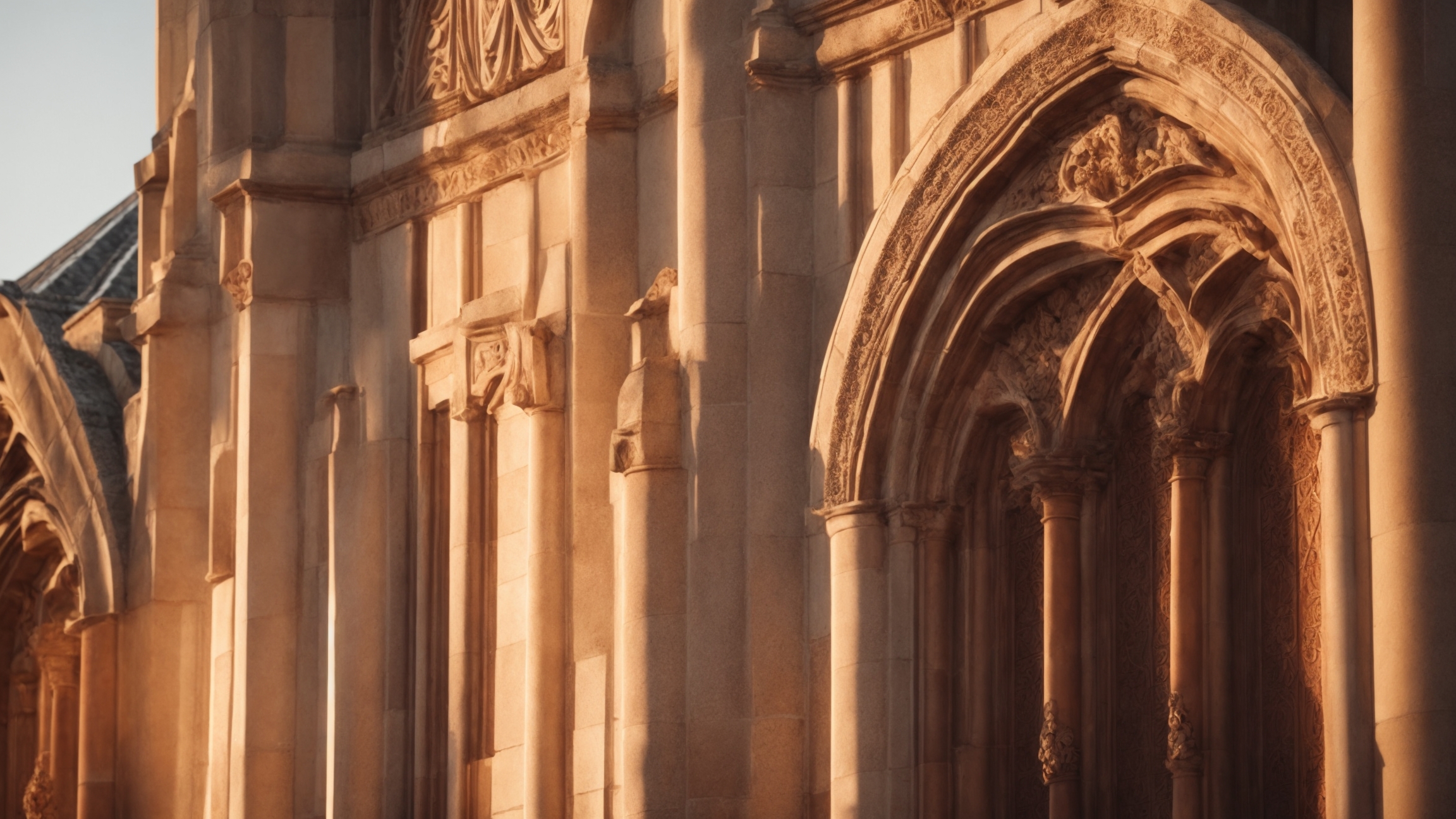 ancient church facade with detailed stonework